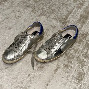 Golden goose silver women sneakers size 36 worn few times